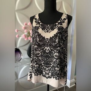 Express Women's Split Back Lace Design Tank Blouse Size Medium